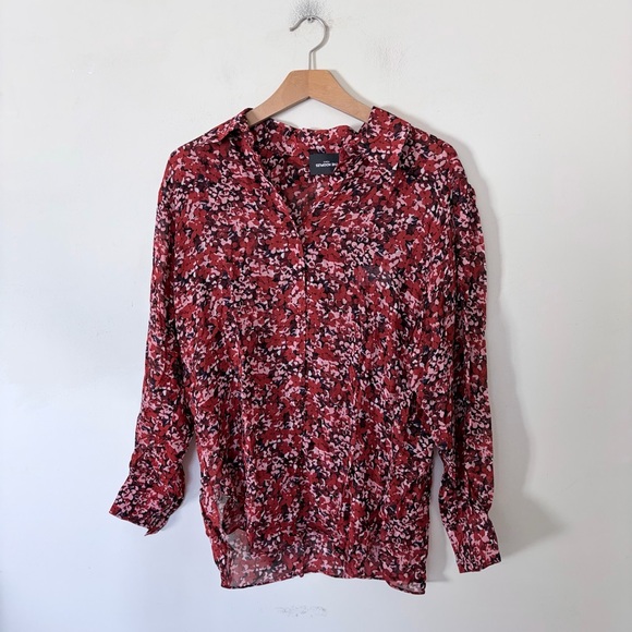 NWT $240 The Kooples Burning Flowers Shirt - Picture 2 of 7